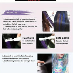 1pcs DIY Hair Dye Chalk Comb Temporary Mascara Hair Cream Y2K