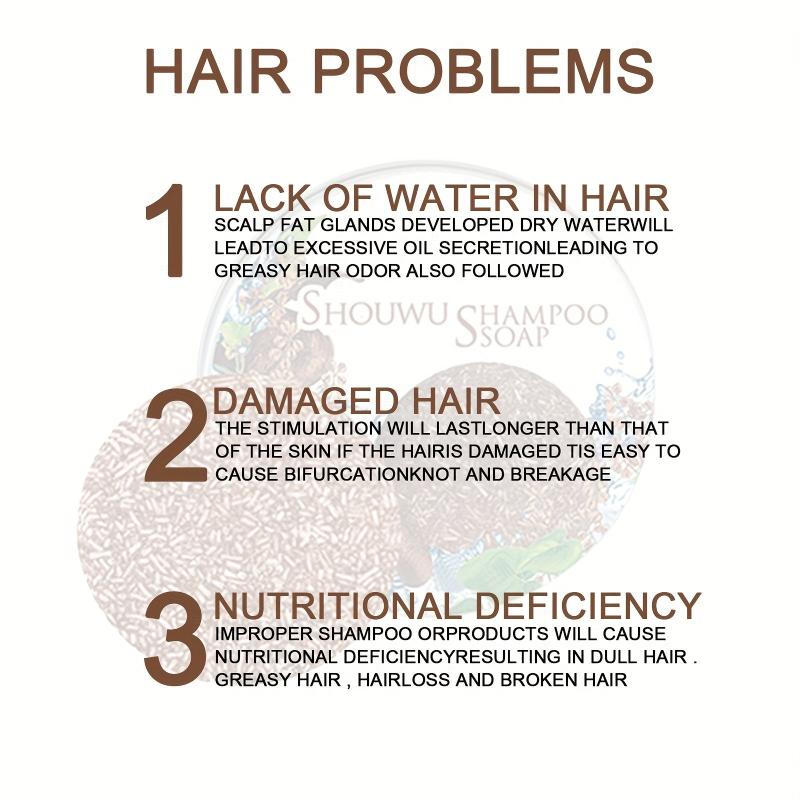 Organic He Shou Wu Shampoo Soap Bar for Darkening Hair