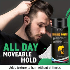 Matte Hair Styling Powder for Men Natural Look Easy to Apply