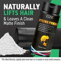 Matte Hair Styling Powder for Men Natural Look Easy to Apply