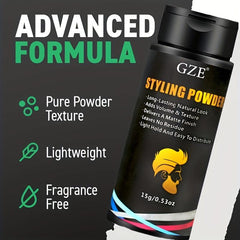 Matte Hair Styling Powder for Men Natural Look Easy to Apply