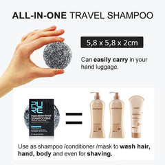Charcoal Gray Hair Dye Shampoo Bar Clean Detox Soap