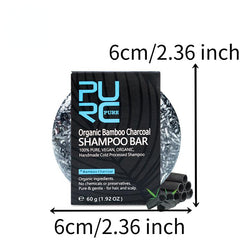 Charcoal Gray Hair Dye Shampoo Bar Clean Detox Soap