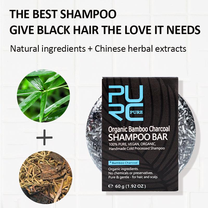 Charcoal Gray Hair Dye Shampoo Bar Clean Detox Soap