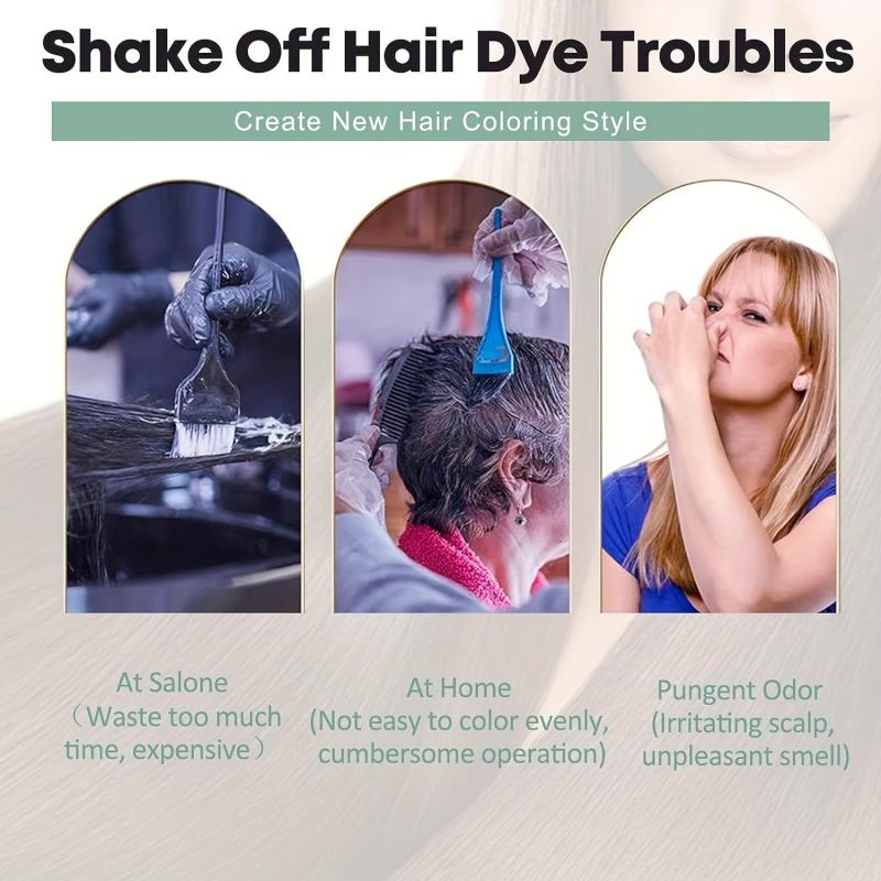 25ml 10pcs Hair Dye Shampoo For Men Women Natural Ingredients Lasts 30 Days