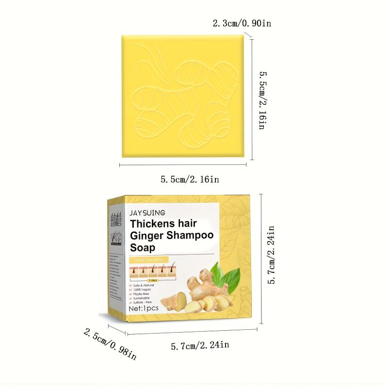Organic Ginger Shampoo Soap Hair Thickening Strengthening All Hair Types