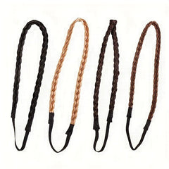 4pcs Elastic Braided Headbands Stretchy Hair Bands Hair Decor