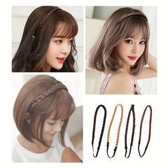 4pcs Elastic Braided Headbands Stretchy Hair Bands Hair Decor