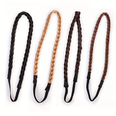 4pcs Elastic Braided Headbands Stretchy Hair Bands Hair Decor