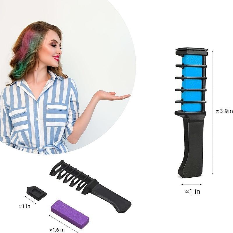 6-Color Washable Hair Chalk Comb Temporary Hair Cream