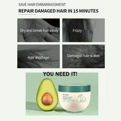 Avocado Keratin Repair Hair Mask Restores Moisture Shine Split Ends Hair Types