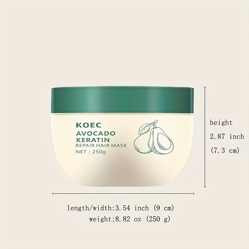 Avocado Keratin Repair Hair Mask Restores Moisture Shine Split Ends Hair Types