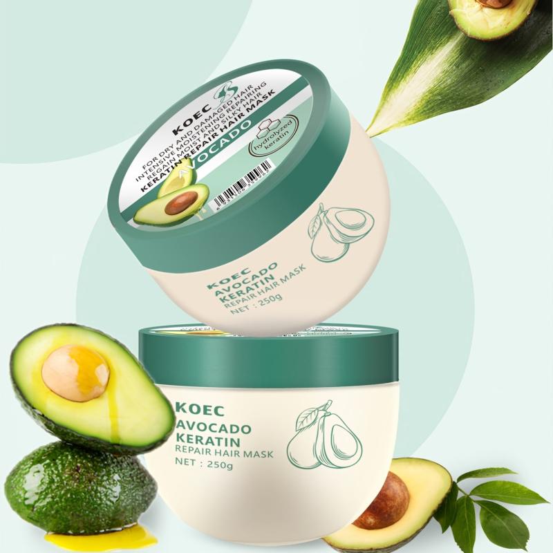 Avocado Keratin Repair Hair Mask Restores Moisture Shine Split Ends Hair Types
