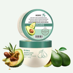 Avocado Keratin Repair Hair Mask Restores Moisture Shine Split Ends Hair Types