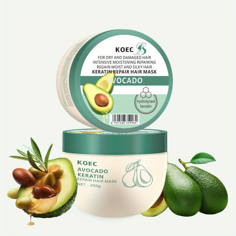 Avocado Keratin Repair Hair Mask Restores Moisture Shine Split Ends Hair Types