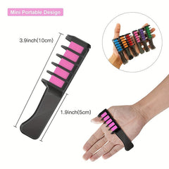 Hair Chalk Comb Temporary Washable Hair Dye Comb Christmas Easter St Patrick's