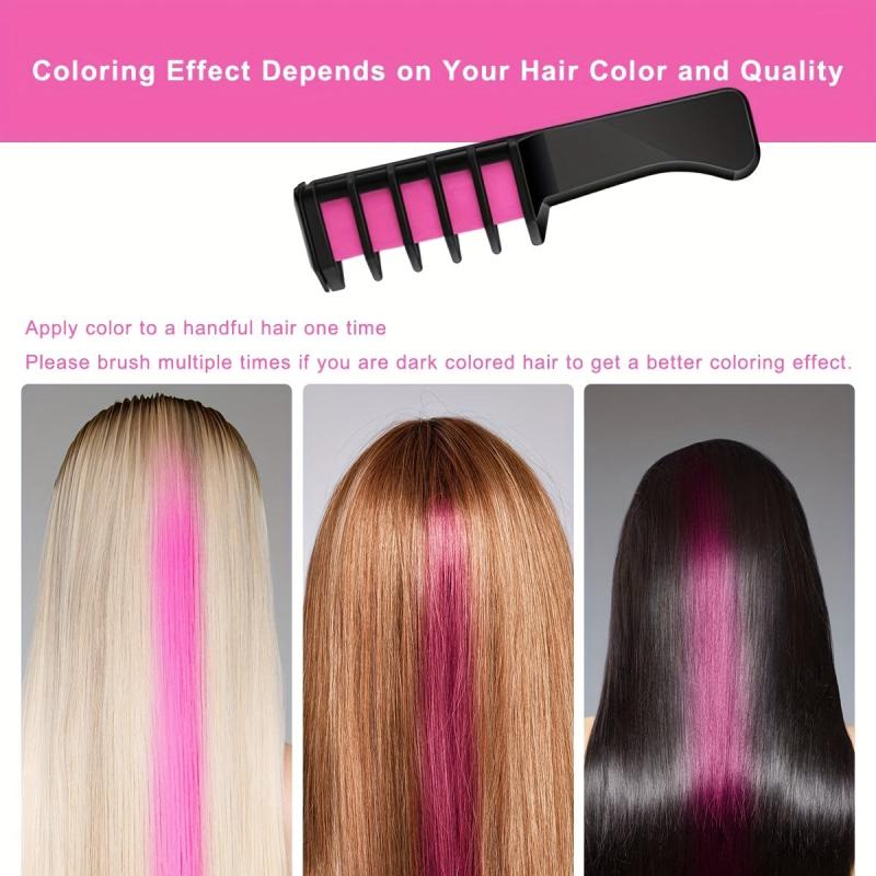 Hair Chalk Comb Temporary Washable Hair Dye Comb Christmas Easter St Patrick's