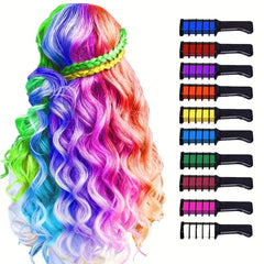 Hair Chalk Comb Temporary Washable Hair Dye Comb Christmas Easter St Patrick's