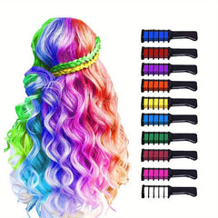 Hair Chalk Comb Temporary Washable Hair Dye Comb Christmas Easter St Patrick's