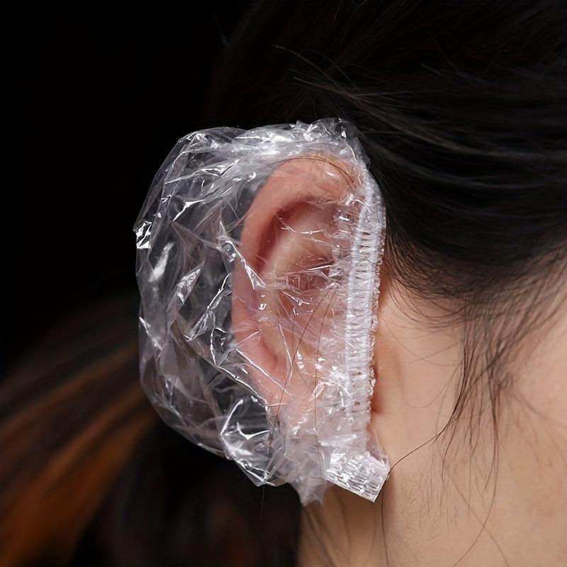 100pcs Waterproof Ear Protection Cover Salon Hair Dye Shield Earmuff