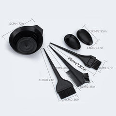 5pcs Hair Coloring Tools Set DIY Hairdressing Brushes Bowl Combo