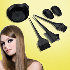 5pcs Hair Coloring Tools Set DIY Hairdressing Brushes Bowl Combo