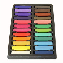 24pcs Hair Coloring Chalk Set Disposable Hair Coloring Pen Temporary Soft Crayon