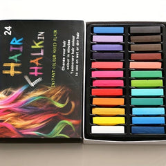 24pcs Hair Coloring Chalk Set Disposable Hair Coloring Pen Temporary Soft Crayon