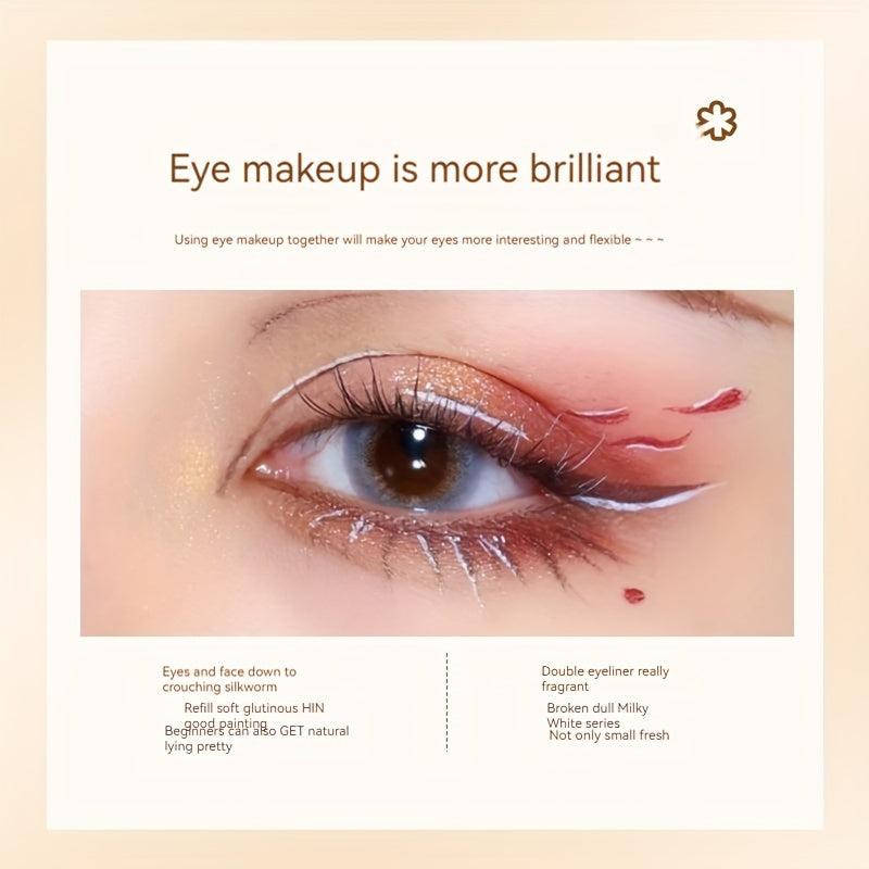 6pcs Waterproof Brown Eyeliner Set Fast Drying Smudge Proof Liquid Eye Makeup