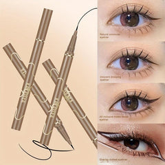 6pcs Waterproof Brown Eyeliner Set Fast Drying Smudge Proof Liquid Eye Makeup