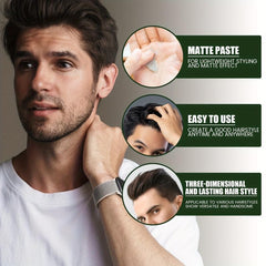 Fluffy Hair Styling Cream Anti Frizz Mud For Men Long Lasting Wax Daily Use