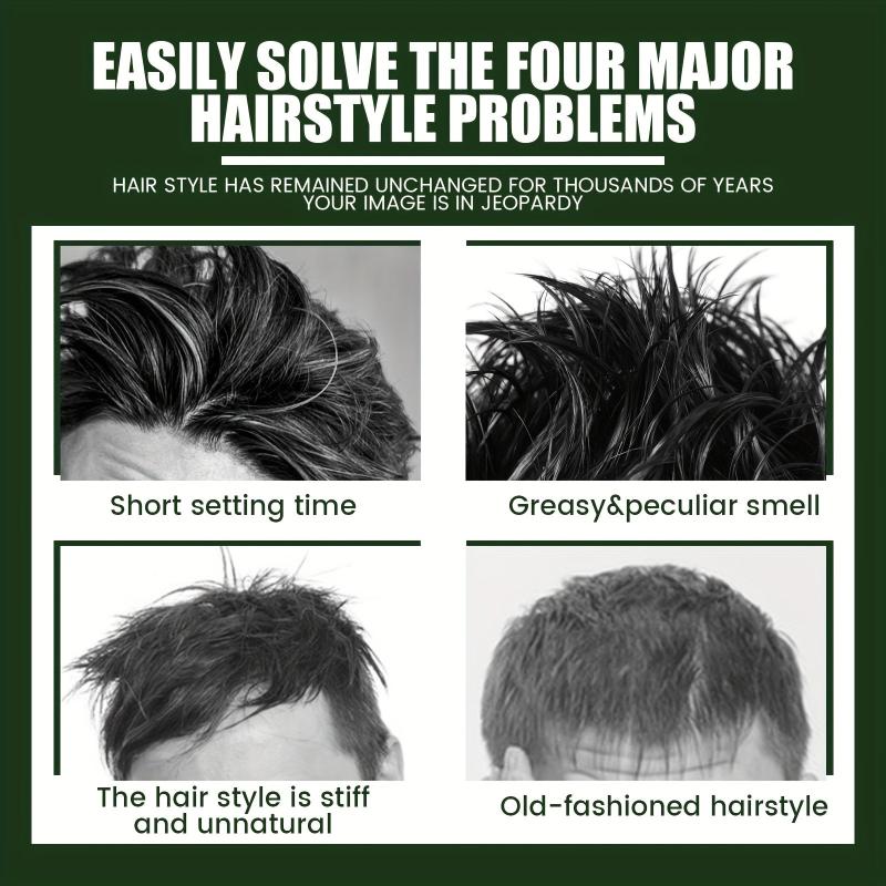 Fluffy Hair Styling Cream Anti Frizz Mud For Men Long Lasting Wax Daily Use