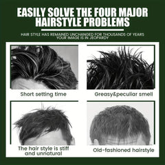 Fluffy Hair Styling Cream Anti Frizz Mud For Men Long Lasting Wax Daily Use