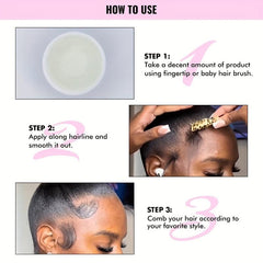 Strong Hold Hair Edge Control Wax with Strawberry Scent