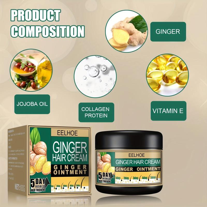 Ginger Hair Cream for Men and Women - Damage Repairing Hair Care Cream