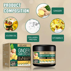 Ginger Hair Cream for Men and Women - Damage Repairing Hair Care Cream
