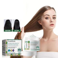 Hydrolyzed Keratin Hair Mask Fluffy Strengthen Anti Frizz Shine Deep Repair