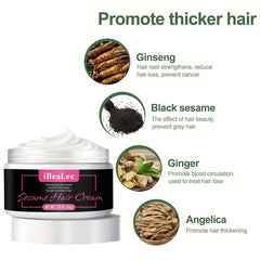 50g Seasame Hair Cream Hair Care Cream Soften Hair Moisturize Scalp