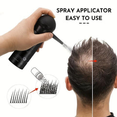 Hair Building Fibers Kit with Spray Applicator Pump Nozzle