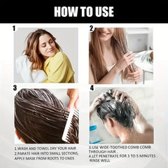 Keratin Hair Mask Repair Hair Root Deep Conditioner Hydrating Masque