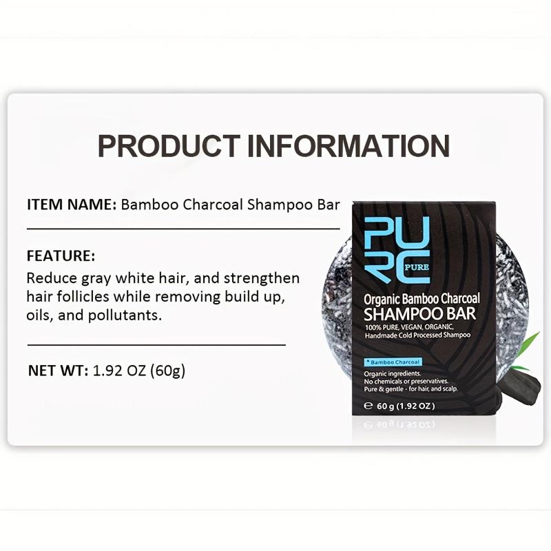 Bamboo Charcoal Shampoo Soap Hair Darkening Bar