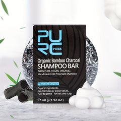 Bamboo Charcoal Shampoo Soap Hair Darkening Bar