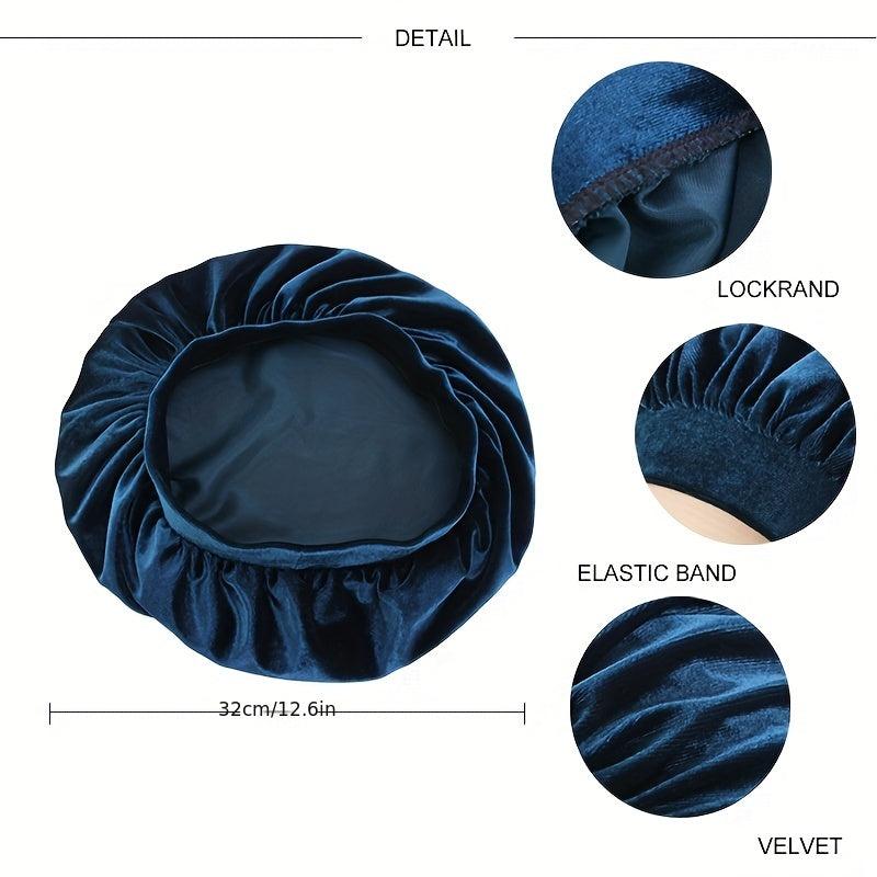 Velvet Elastic Wide brimmed Night Cap Solid Bonnet Turban Chemotherapy Cap
