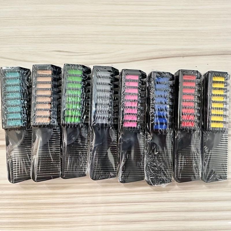 Washable Hair Chalk Comb for DIY Parties Halloween Cosplay- Easy Application