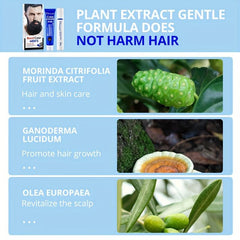 60ml 2pcs Men's Natural Beard Dye Cream Fast Dyeing Paste