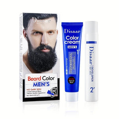 60ml 2pcs Men's Natural Beard Dye Cream Fast Dyeing Paste
