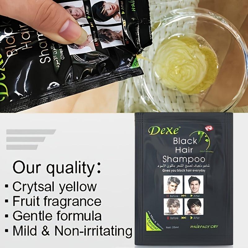 10 PCS Natural Hair Dye Shampoo For Gray Hair Semi Permanent Hair Shampoo