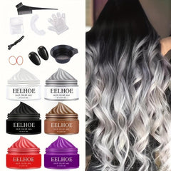 Temporary Hair Dye Wax With 8pcs Hair Dye Tools Washable Hair Coloring Wax