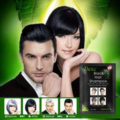 10 Packs Natural Instant Hair Dye Shampoo Darkening Semi Permanent Hair