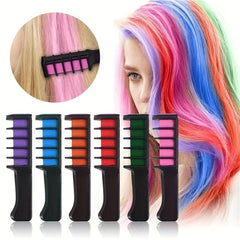 10pcs Colorful Hair Dye Chalk Comb Set for Halloween Party
